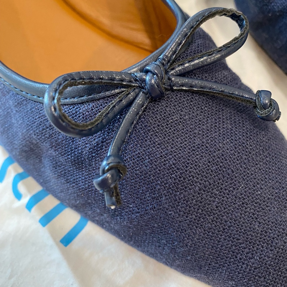 J. McLaughlin canvas and leather ballet flats